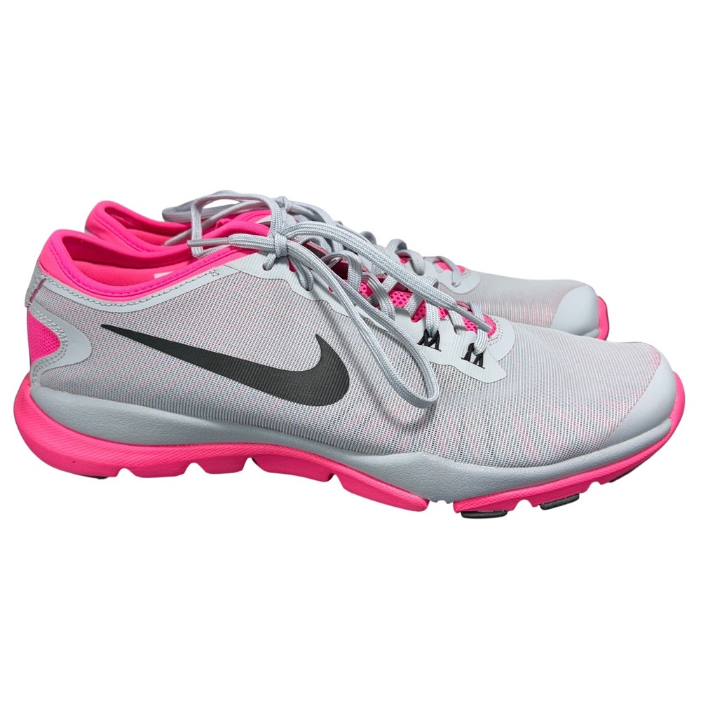 Nike Flex‎ Supreme TR 4 Training Shoes Womens 11 Grey Pink Flywire 819026-010